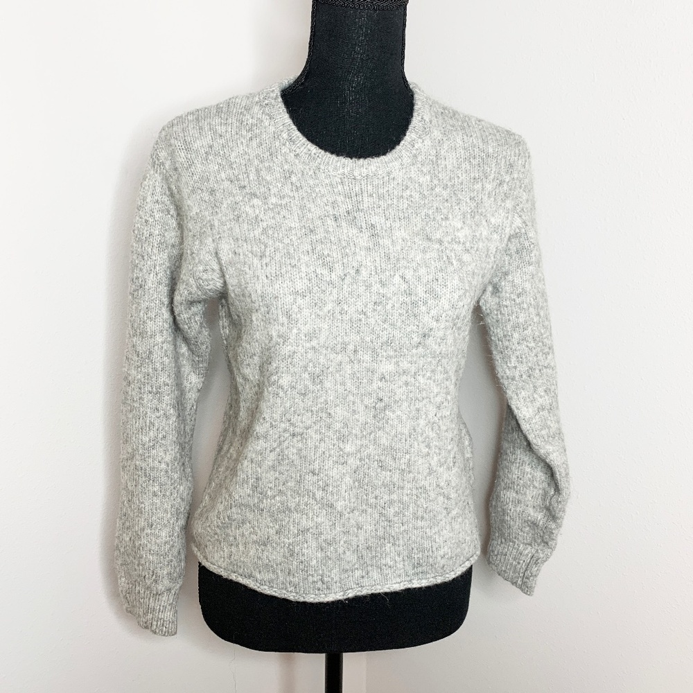 Brandy Melville Grey Crop Knit Sweater